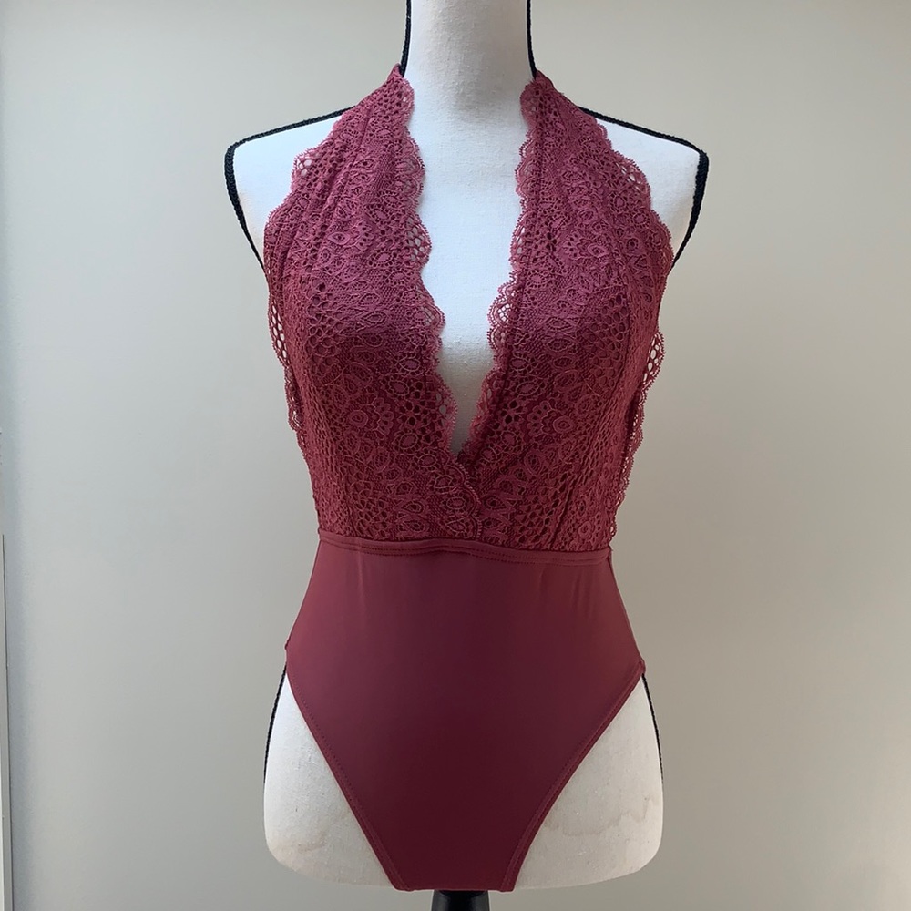 Xhilaration Halter One Piece Swimsuit
